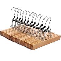 Algopix Similar Product 2 - JS HANGER Wood Pants Hangers 12 Pack