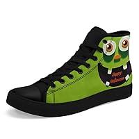 Algopix Similar Product 6 - AWSOLE Halloween Pumpkin Hightop Canvas