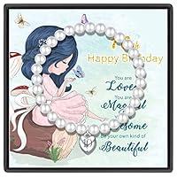 Algopix Similar Product 12 - Solocute Birthday Gifts Pearl Bracelet