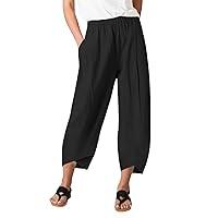 Algopix Similar Product 4 - HEVRJEWJD womens linen pants straight