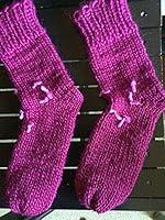 Algopix Similar Product 16 - Hand knit 100% wool slipper socks