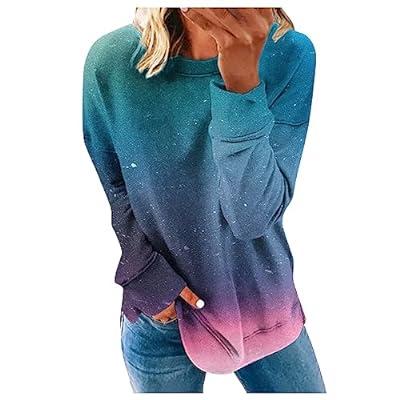 Best Deal for Womens Sweatshirts Casual 2024 Winter Floral Sweatshirt For