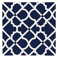 Algopix Similar Product 6 - Navy Blue and White Modern Fabric