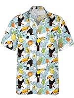 Algopix Similar Product 14 - SHIBAOKI Hawaiian Shirt for Men Beach