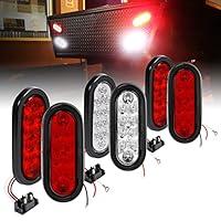 Algopix Similar Product 18 - 4 Red  2 White 6 Oval LED Trailer