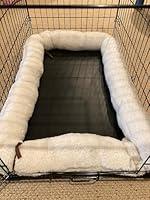 Algopix Similar Product 15 - Dog Crate Pillow Bumper in Faux Sherpa