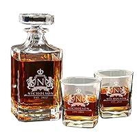 Algopix Similar Product 7 - Customized Whiskey Decanter and 2
