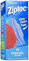 Algopix Similar Product 7 - Ziploc Freezer Bags - 1 qt - 19 ct