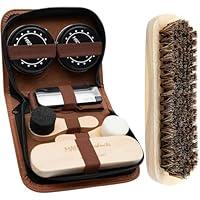 Algopix Similar Product 5 - Deluxe Portable 7pc Shoe Shine Kit 
