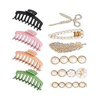 Algopix Similar Product 8 - Pearls Hair Clips Claw for Women Girls