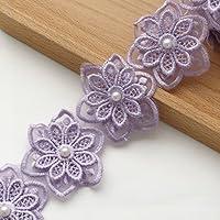 Algopix Similar Product 2 - Purple Flower Lace Trim