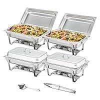 Algopix Similar Product 8 - Vevor Chafing Dish 4 Packs 8 Quart