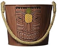 Algopix Similar Product 9 - Brown Metal Tiki Ice Bucket  10 