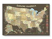 Algopix Similar Product 1 - National Parks Map Poster with USA