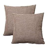 Algopix Similar Product 3 - WEIXINHAI Burlap Linen Throw Pillow