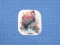 Algopix Similar Product 20 - Pink Flamingo with Flowers Magnetic