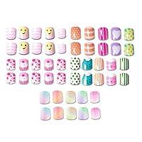 Algopix Similar Product 7 - 120 pcs 5 pack Children Nails Press on