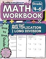 Algopix Similar Product 20 - Math Workbook Grade 4 to 6 Multi Digit