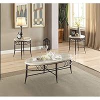 Algopix Similar Product 8 - Benzara Metal Coffee and End Table Set