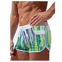 Algopix Similar Product 2 - Sopzxclim Stripe Swim Trunks for Men