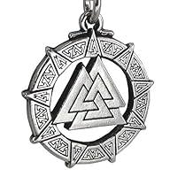 Algopix Similar Product 2 - Pewter Valknut Warriors Knot Pendant
