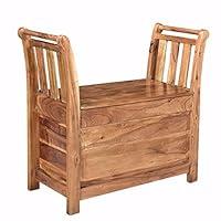 Algopix Similar Product 13 - Benjara Snowy Entry Way  Natural Wood