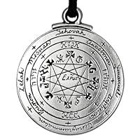 Algopix Similar Product 1 - Pewter Pentacle of Solomon Amulet