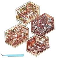 Algopix Similar Product 11 - 4 Sets DIY 3D House Stickers Fun DIY