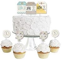 Algopix Similar Product 9 - World Awaits  Dessert Cupcake Toppers