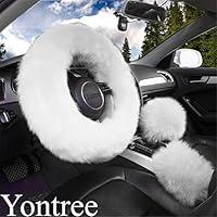 Algopix Similar Product 9 - Yontree Fashion Fluffy Steering Wheel