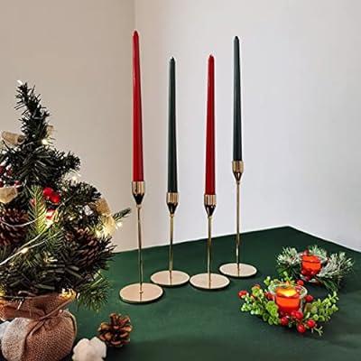 4 Pcs Spiral Taper Candles Handmade Twisted Long Candle Spiral Candle Stick  Candles Twisted Candles Wax Unscented Dinner Candle for Holiday Wedding