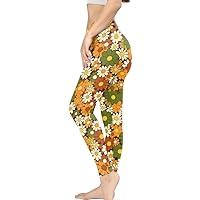 Algopix Similar Product 7 - Irisjudy Hippy Flowers Womens Leggings