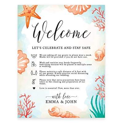 Best Deal for Andaz Press Custom Distance Wedding Party Signs, Welcome