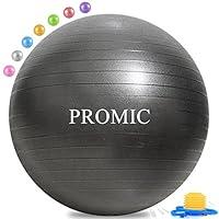 Algopix Similar Product 17 - PROMIC Exercise Ball 55 cm with Foot