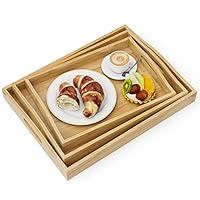 Algopix Similar Product 17 - HEITICUP Bamboo Serving TrayThree