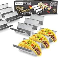 Algopix Similar Product 16 - 4 Pack Stainless Steel Heavy Duty Taco
