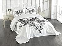 Algopix Similar Product 6 - Ambesonne Pentacle Bedspread Pentagram