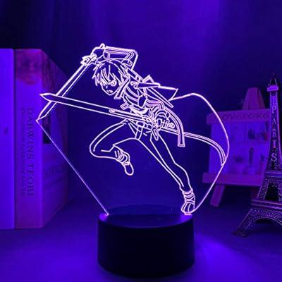 Best Deal for 3D Anime Lamp Night Light Illusion Light Nightlight Sword