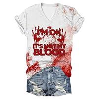 Algopix Similar Product 2 - Womens Im Fine Blood Graphic TShirts