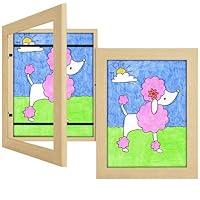 Algopix Similar Product 1 - 2 Pack 9x12 Kids Art Frames Natural