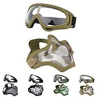 Algopix Similar Product 14 - Outgeek Airsoft Half Face Mask Steel