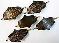 Algopix Similar Product 7 - 2 Very Large Leather Hair Barrettes w