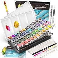 Algopix Similar Product 16 - Emooqi Watercolor Paint Set 48 Colors