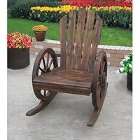Algopix Similar Product 1 - Wagon Wheel Rocker Chair