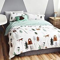 Algopix Similar Product 3 - BuLuTu Siberia Forest Duvet Cover Twin