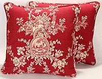 Algopix Similar Product 20 - A set of 2 18 Country Red Toile Bird