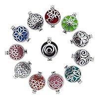 Algopix Similar Product 2 - 6 PCS Mixed Silver Round Aromatherapy
