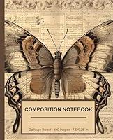 Algopix Similar Product 2 - Butterfly Composition Notebook Vintage