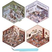 Algopix Similar Product 5 - 4 Sets DIY 3D House Sticker Scenes with