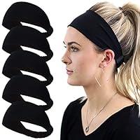 Algopix Similar Product 16 - Calbeing Black Workout Headband for